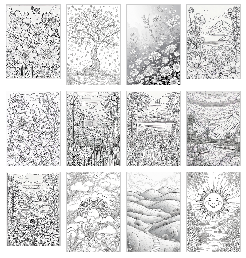 nature coloring pages