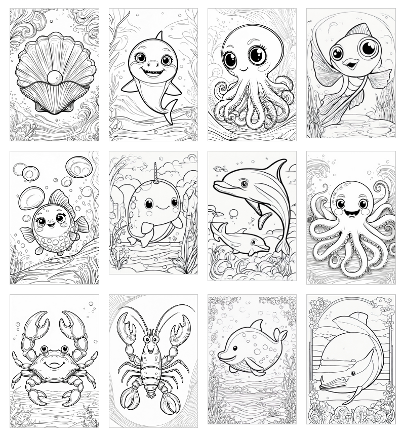 ocean animals coloring pages