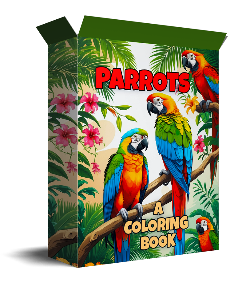 Parrot Coloring Pages tropical bird coloring book