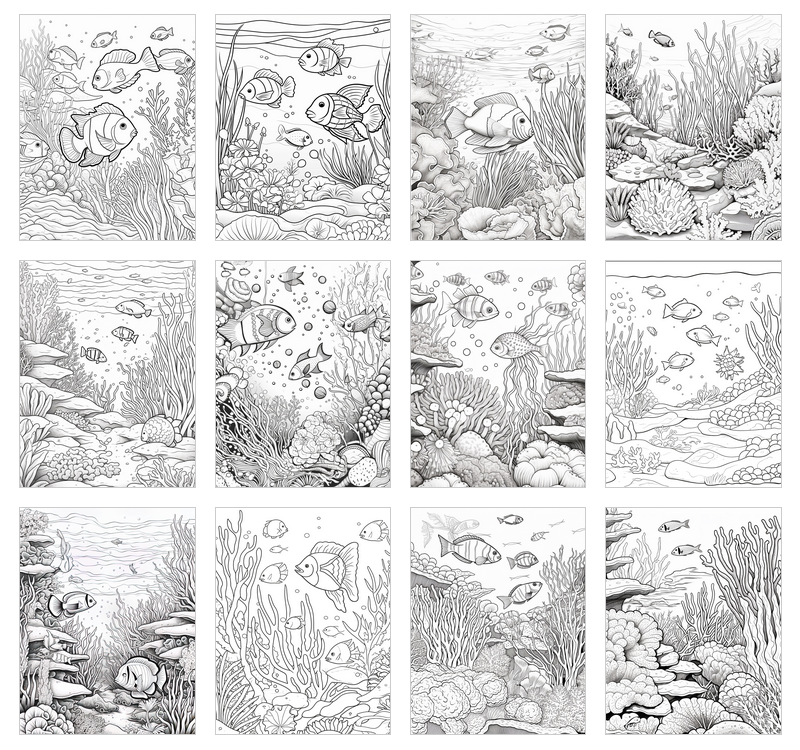 Coral Reef Coloring Pages coral reef coloring pages
