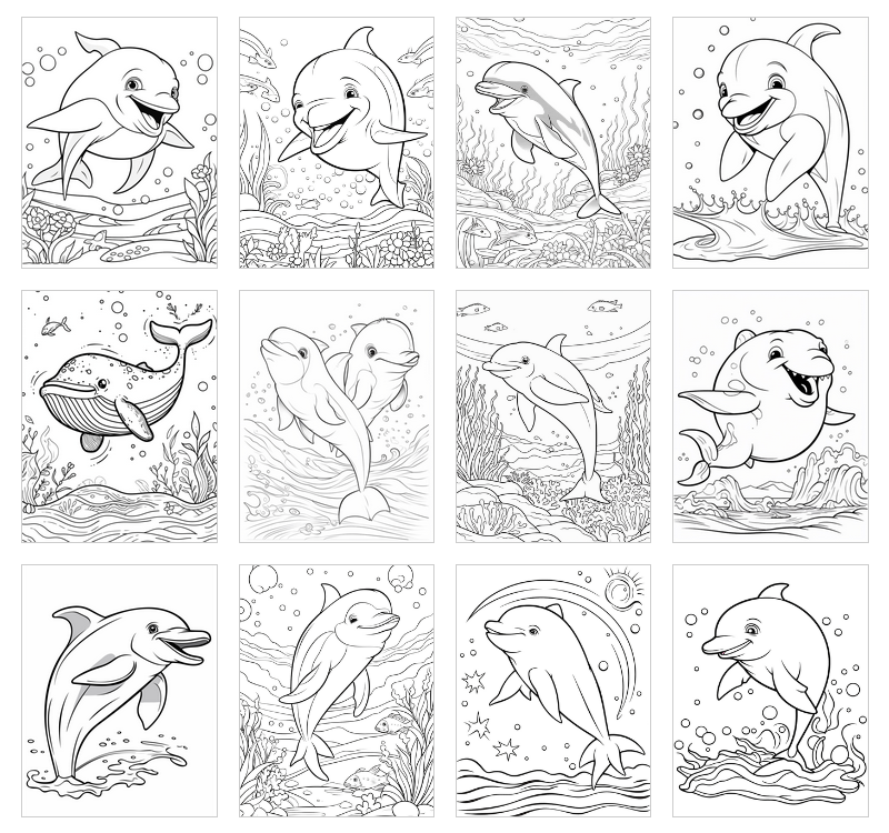 dolphin coloring pages