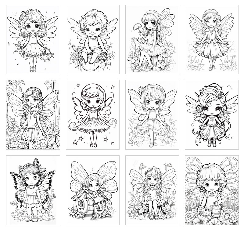 fairy coloring pages
