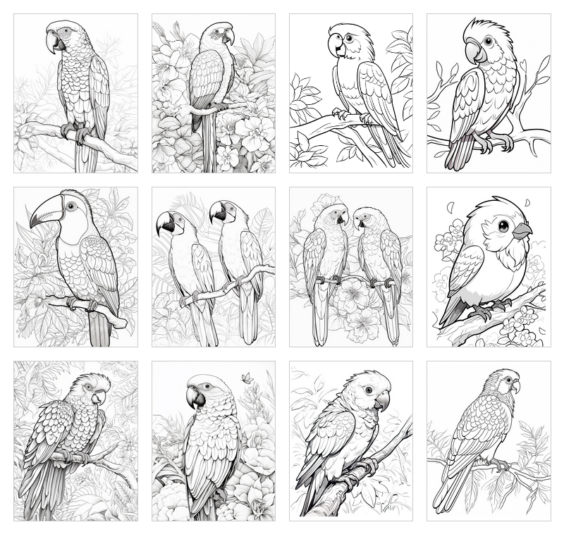 Parrot Coloring Pages parrot coloring pages