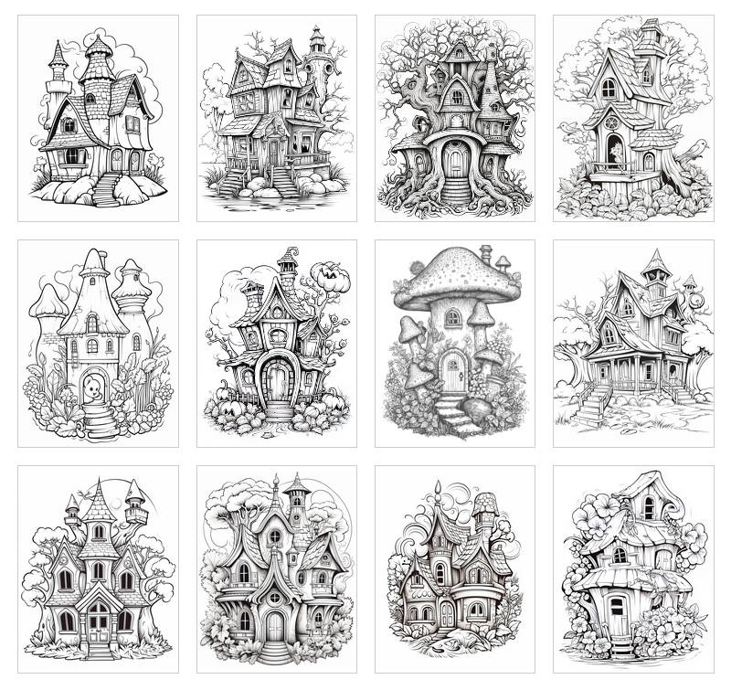 enchanted tree coloring pages