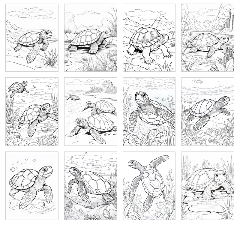 Turtle Coloring Pages turtle coloring pages