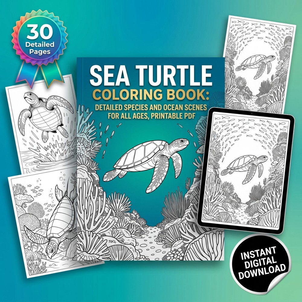 sea turtle coloring book