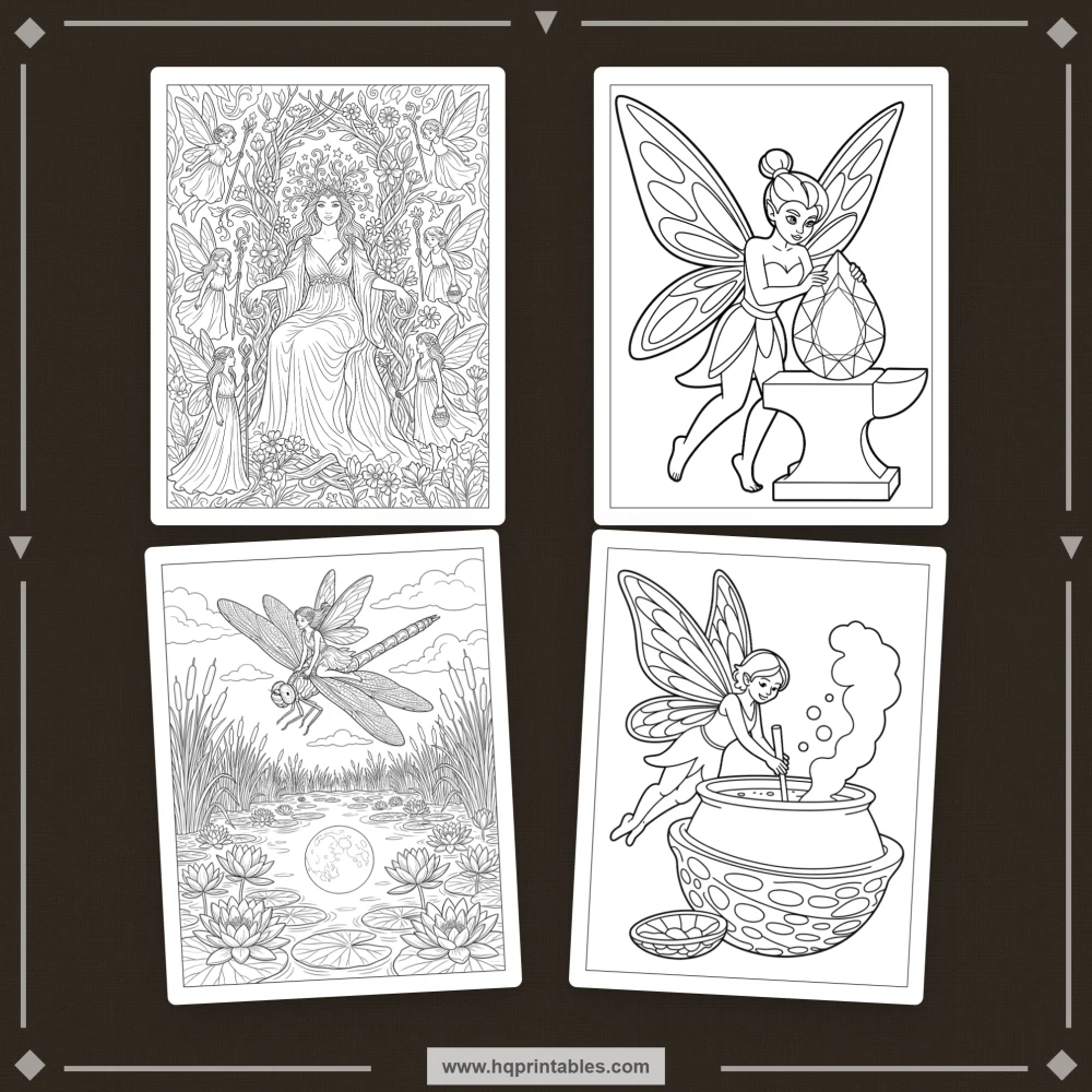 kids fairy tale coloring book