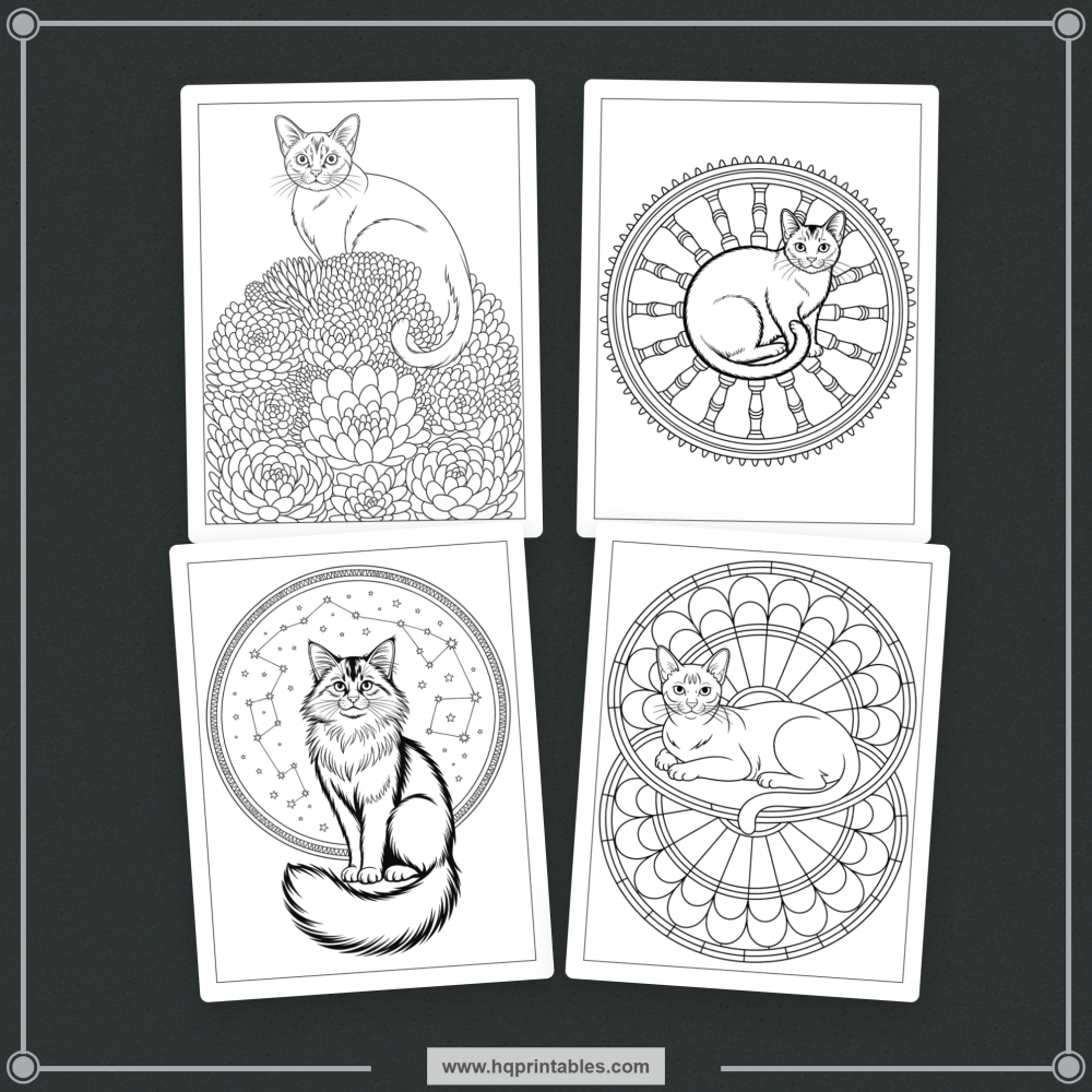 intricate cat designs