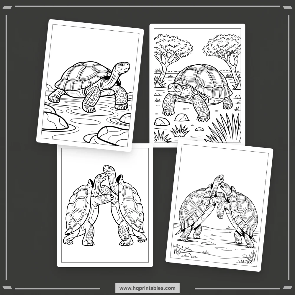 land tortoise coloring book