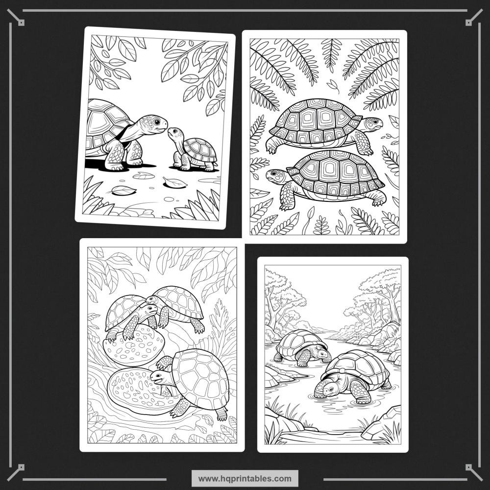 land tortoise coloring book