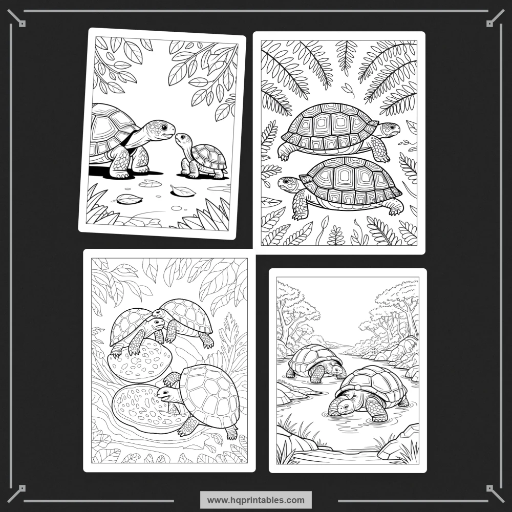 land tortoise coloring book