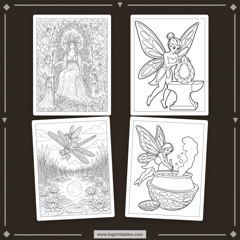 fantasy treehouse coloring