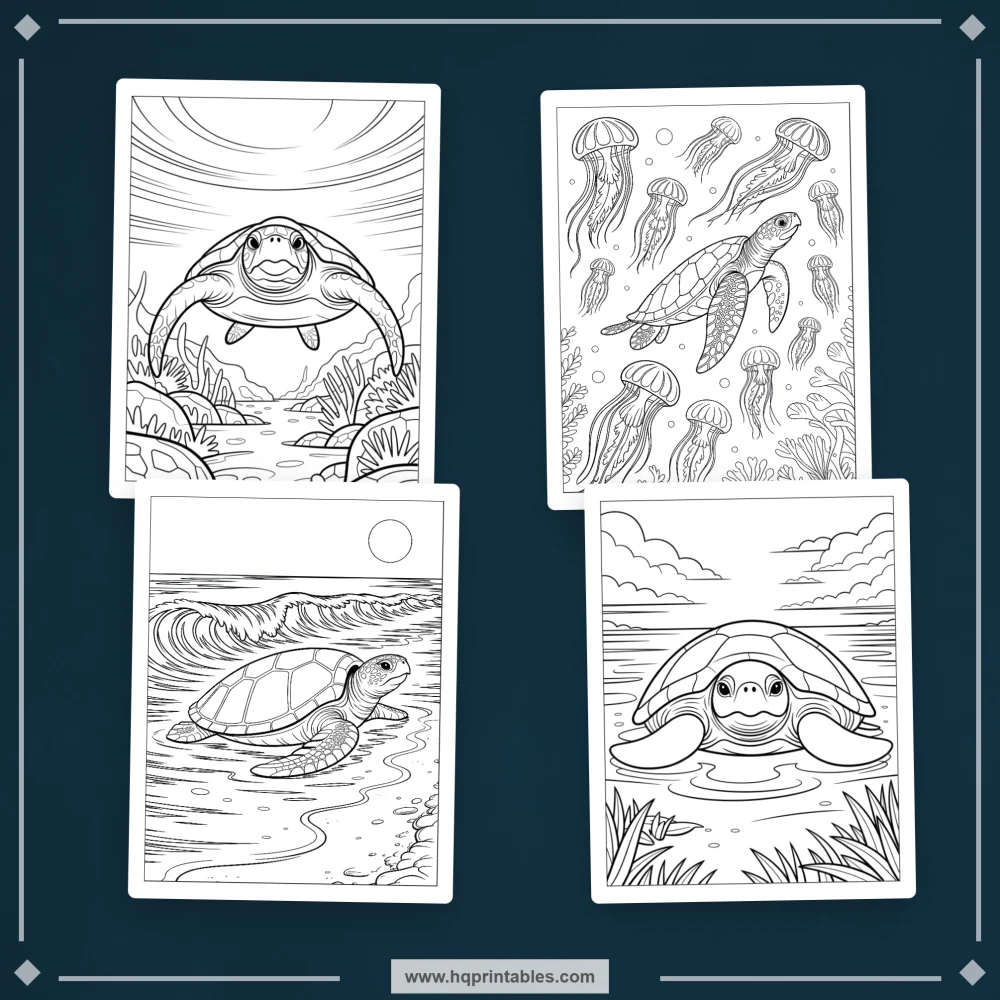 sea turtle coloring book