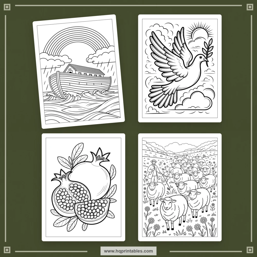 Printable adult Bible verse coloring book featuring Christian faith scripture pages for digital download