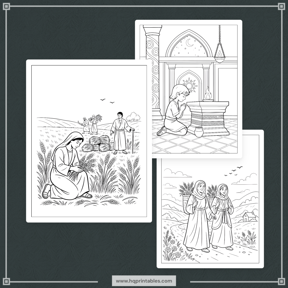 Printable Bible stories coloring book for kids with Old and New Testament Sunday school activity pages