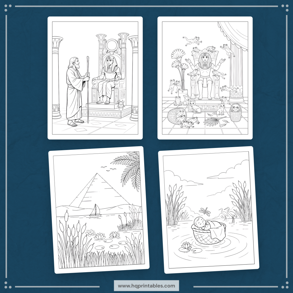 Printable Bible stories coloring book for kids with Old and New Testament Sunday school activity pages