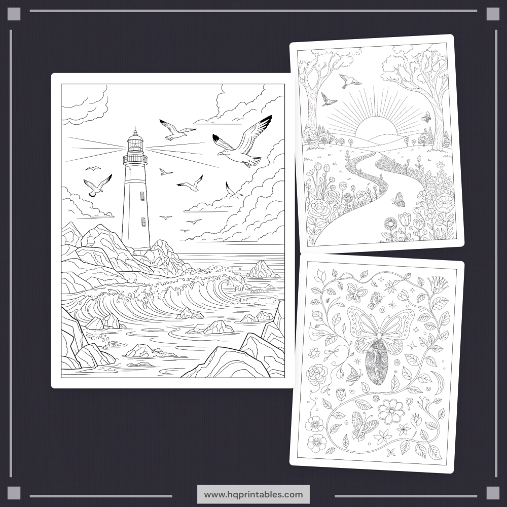 Digital download of printable Christian prayer coloring book featuring devotional faith pages for adults