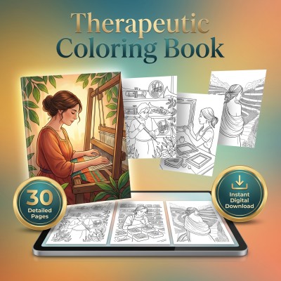 Therapeutic Coloring Book for Adults – Mental Wellness Stress Relief Mindful Printable Pages