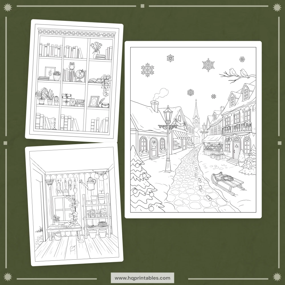 Printable ADHD coloring book for adults featuring focus pages for stress relief and mental wellness
