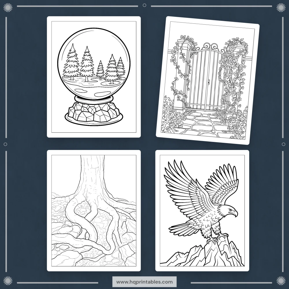 Printable grief coloring book for adults featuring healing loss bereavement and mental wellness pages