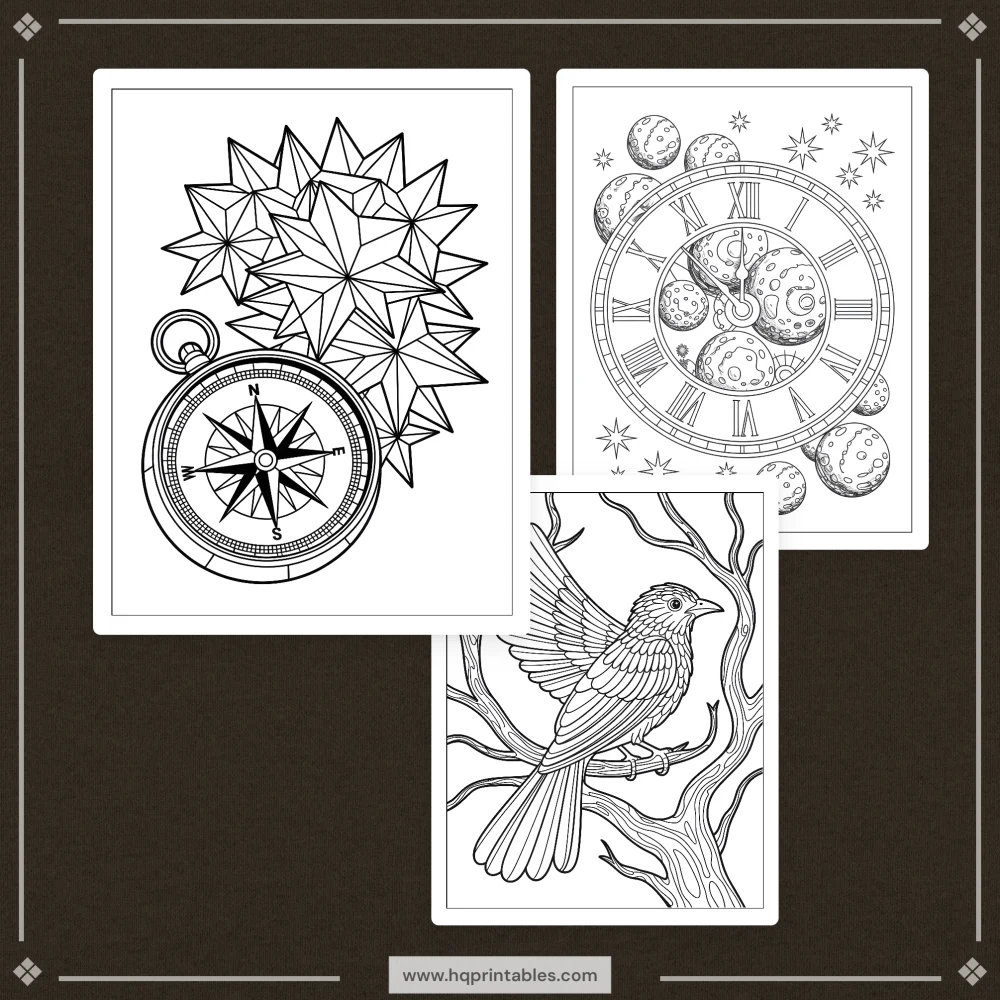 Printable grief coloring book for adults featuring healing loss bereavement and mental wellness pages