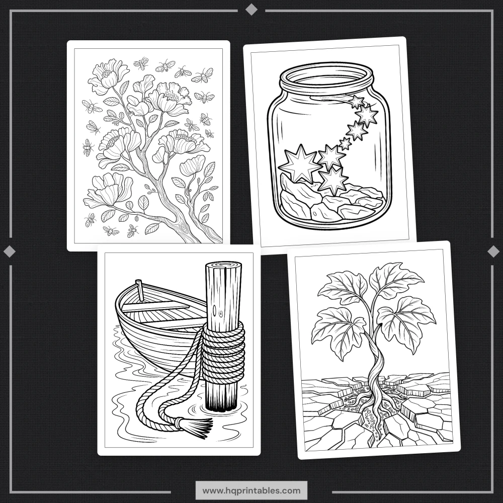 Printable grief coloring book for adults featuring healing loss bereavement and mental wellness pages