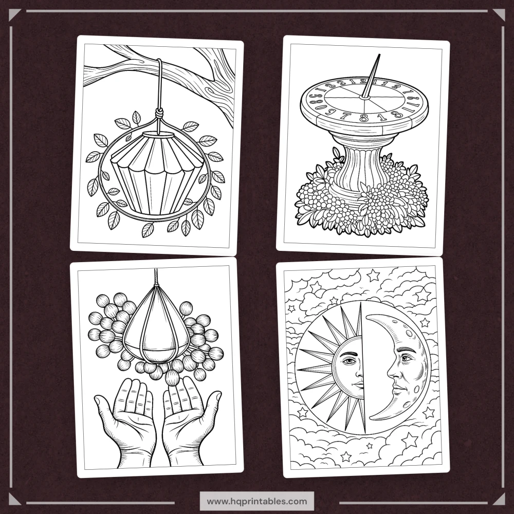 Printable grief coloring book for adults featuring healing loss bereavement and mental wellness pages