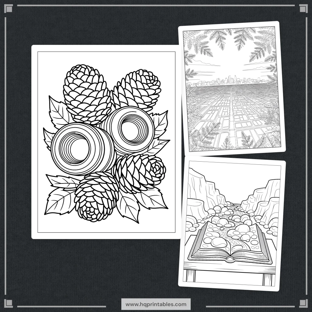 Printable digital mindfulness coloring book for adults featuring calming meditation patterns