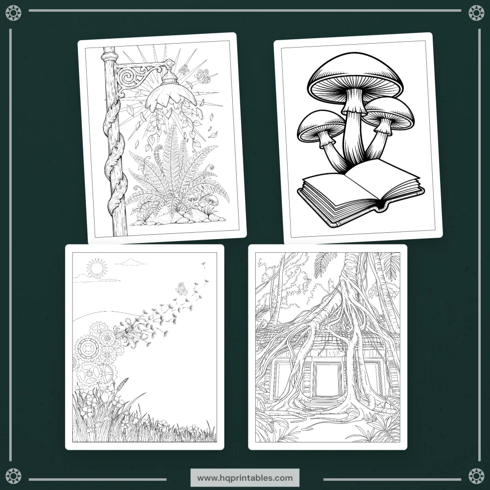 Printable digital mindfulness coloring book for adults featuring calming meditation patterns