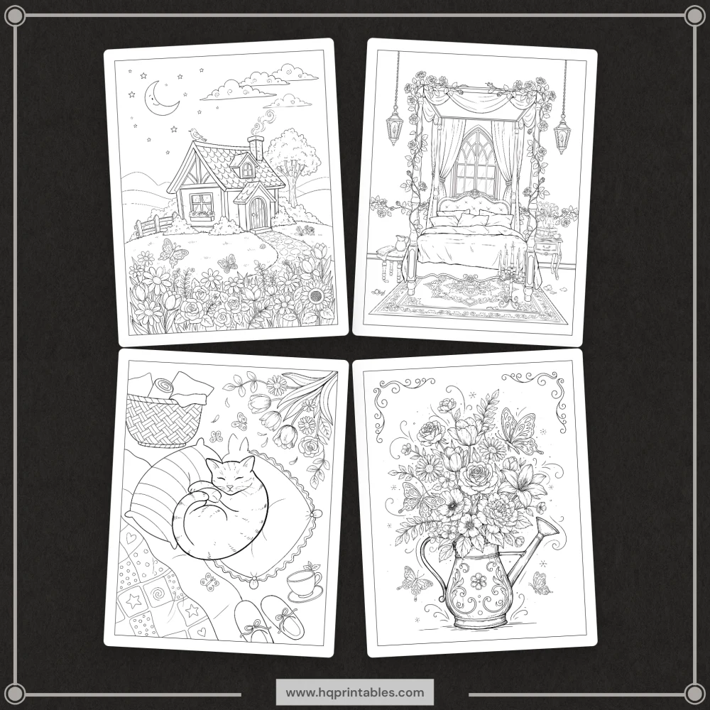 Printable overstimulated mom coloring book featuring sensory overload recovery and mental wellness pages