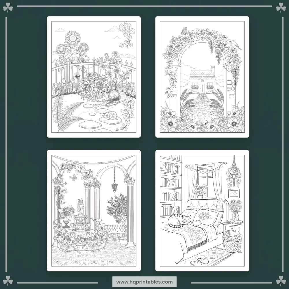 Printable overstimulated mom coloring book featuring sensory overload recovery and mental wellness pages