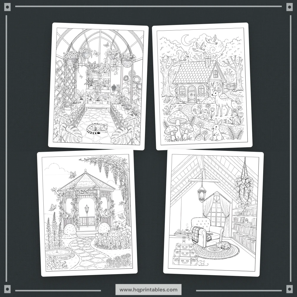 Printable overstimulated mom coloring book featuring sensory overload recovery and mental wellness pages