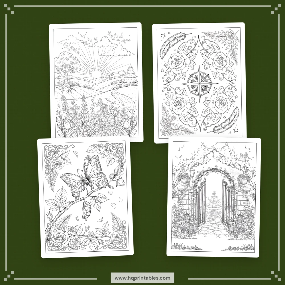 Printable PTSD coloring book for adults featuring trauma recovery and mindful mental health pages