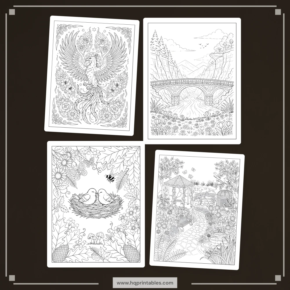 Printable PTSD coloring book for adults featuring trauma recovery and mindful mental health pages