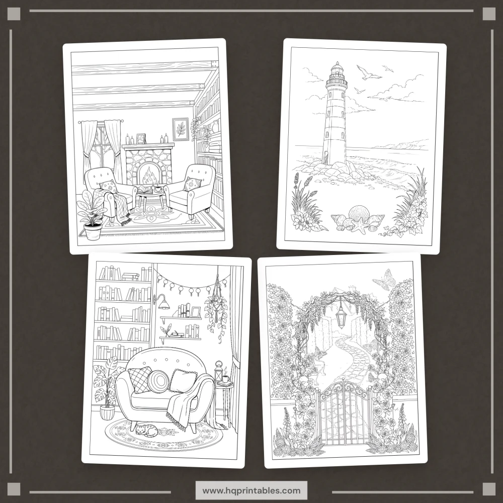 Printable PTSD coloring book for adults featuring trauma recovery and mindful mental health pages