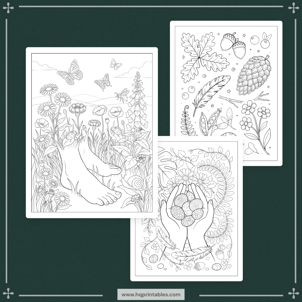 Printable PTSD coloring book for adults featuring trauma recovery and mindful mental health pages
