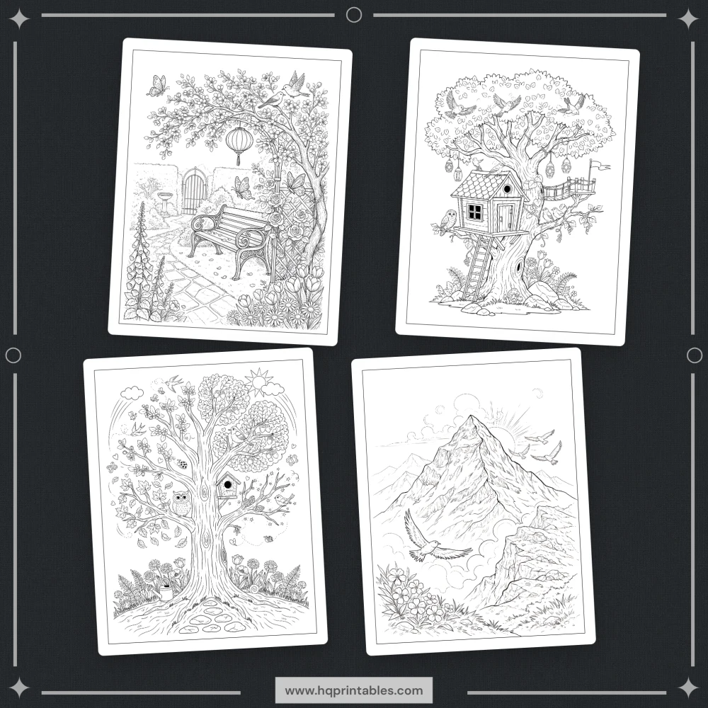 Printable PTSD coloring book for adults featuring trauma recovery and mindful mental health pages