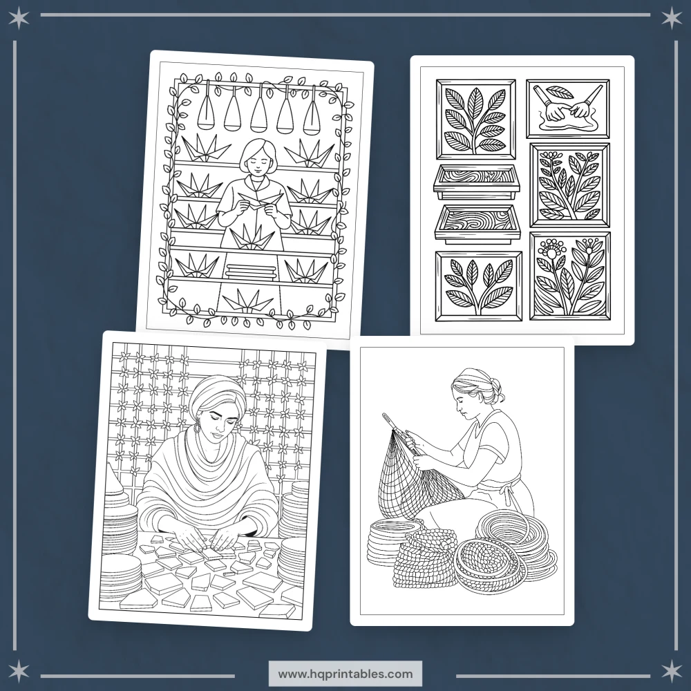 Printable therapeutic coloring book for adults featuring mental wellness stress relief and mindful pages