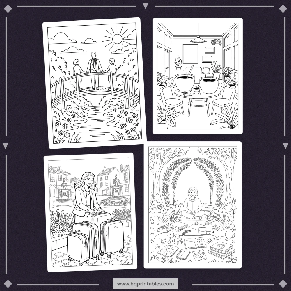 Printable therapist coloring book for adults featuring counselor and mental health professional gift pages