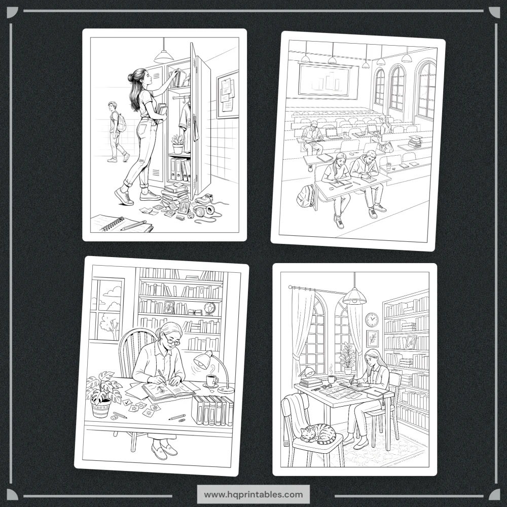 Printable graduation coloring book for college and high school senior grad gift activity