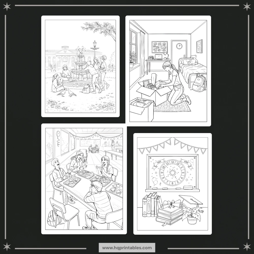 Printable graduation coloring book for college and high school senior grad gift activity
