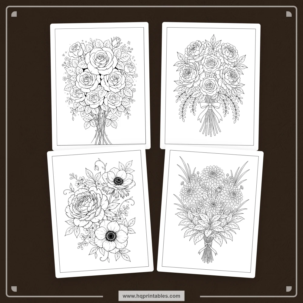 Watercolor coloring book for adults featuring printable botanical and floral pages