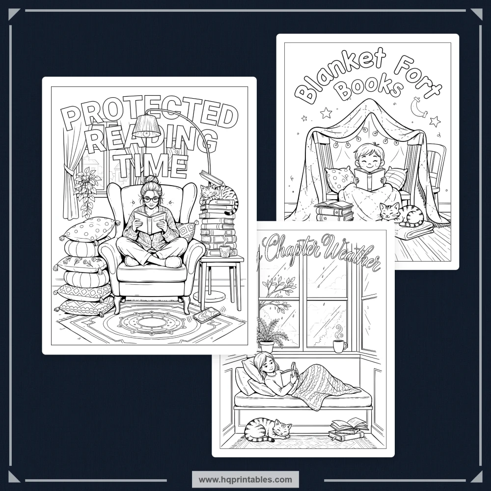 Cover preview for a book pun coloring book centered on reading humor and bookish themes for book lovers.