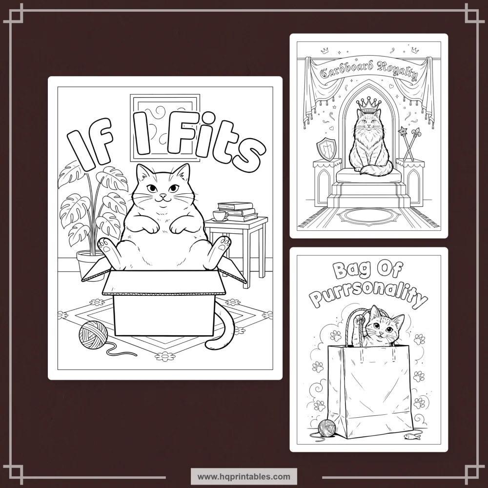 Cover preview for a cat pun coloring book featuring funny feline humor and everyday cat-life themes.