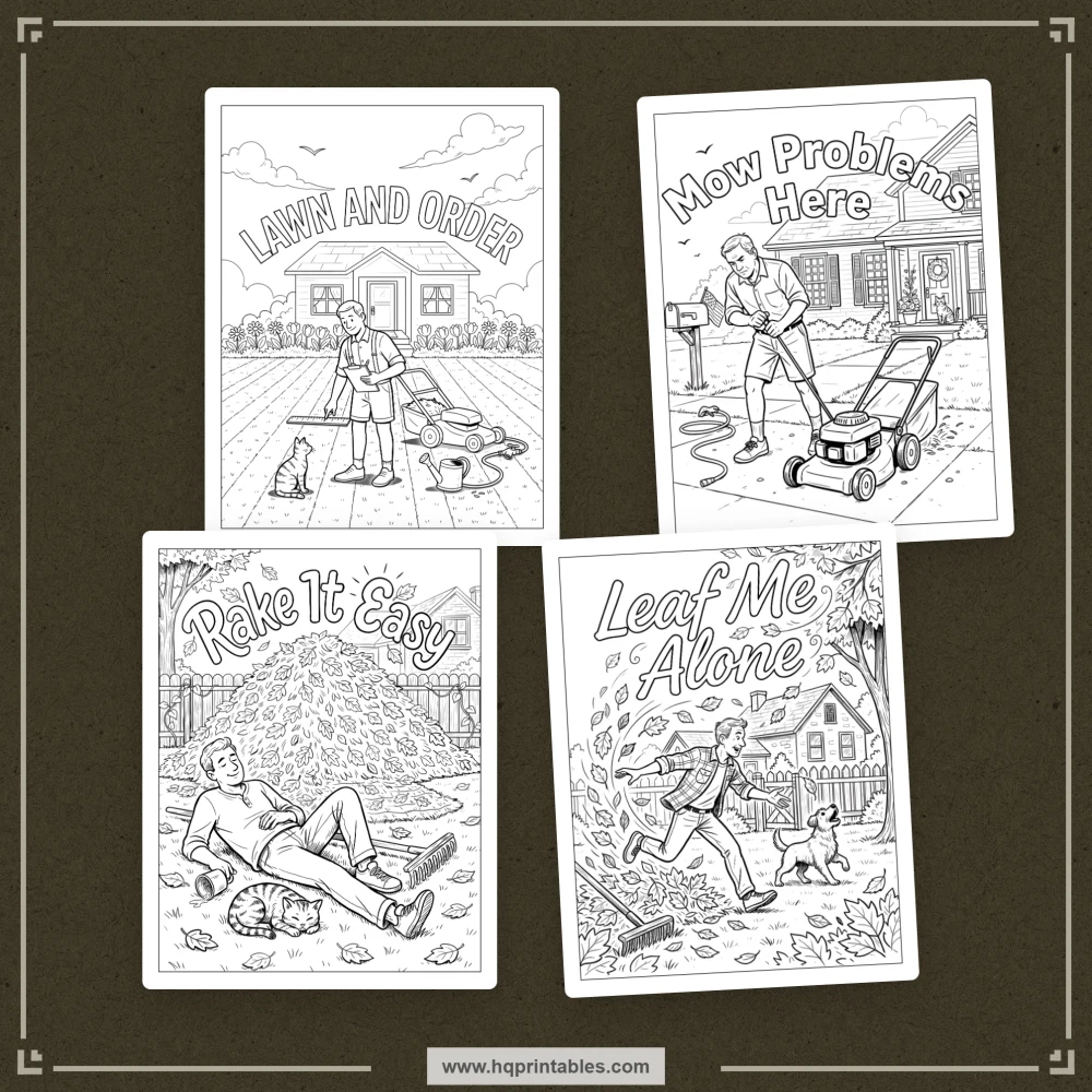 Cover preview for a dad joke coloring book featuring visual humor, familiar dad moments, and playful family comedy.