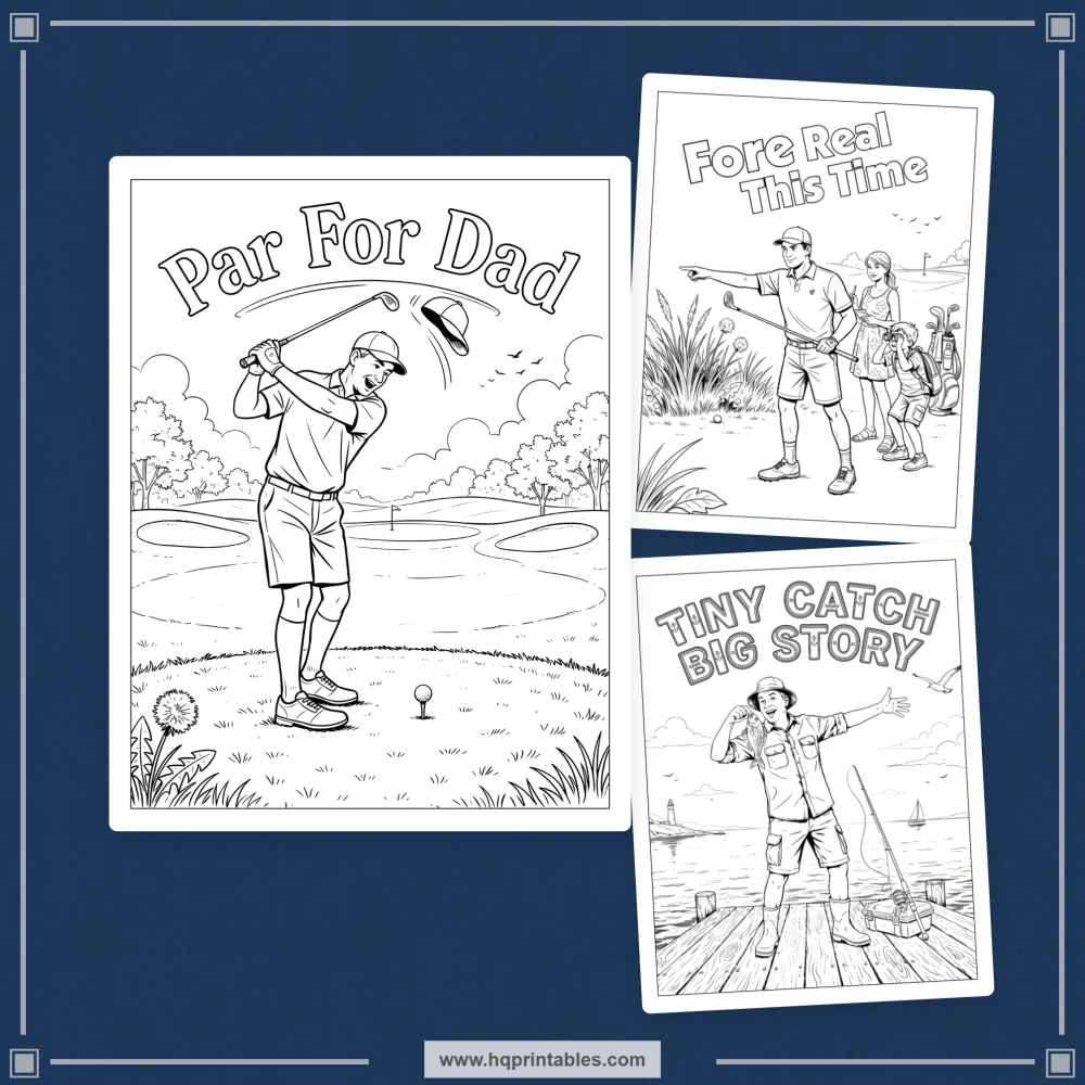Cover preview for a dad joke coloring book featuring visual humor, familiar dad moments, and playful family comedy.